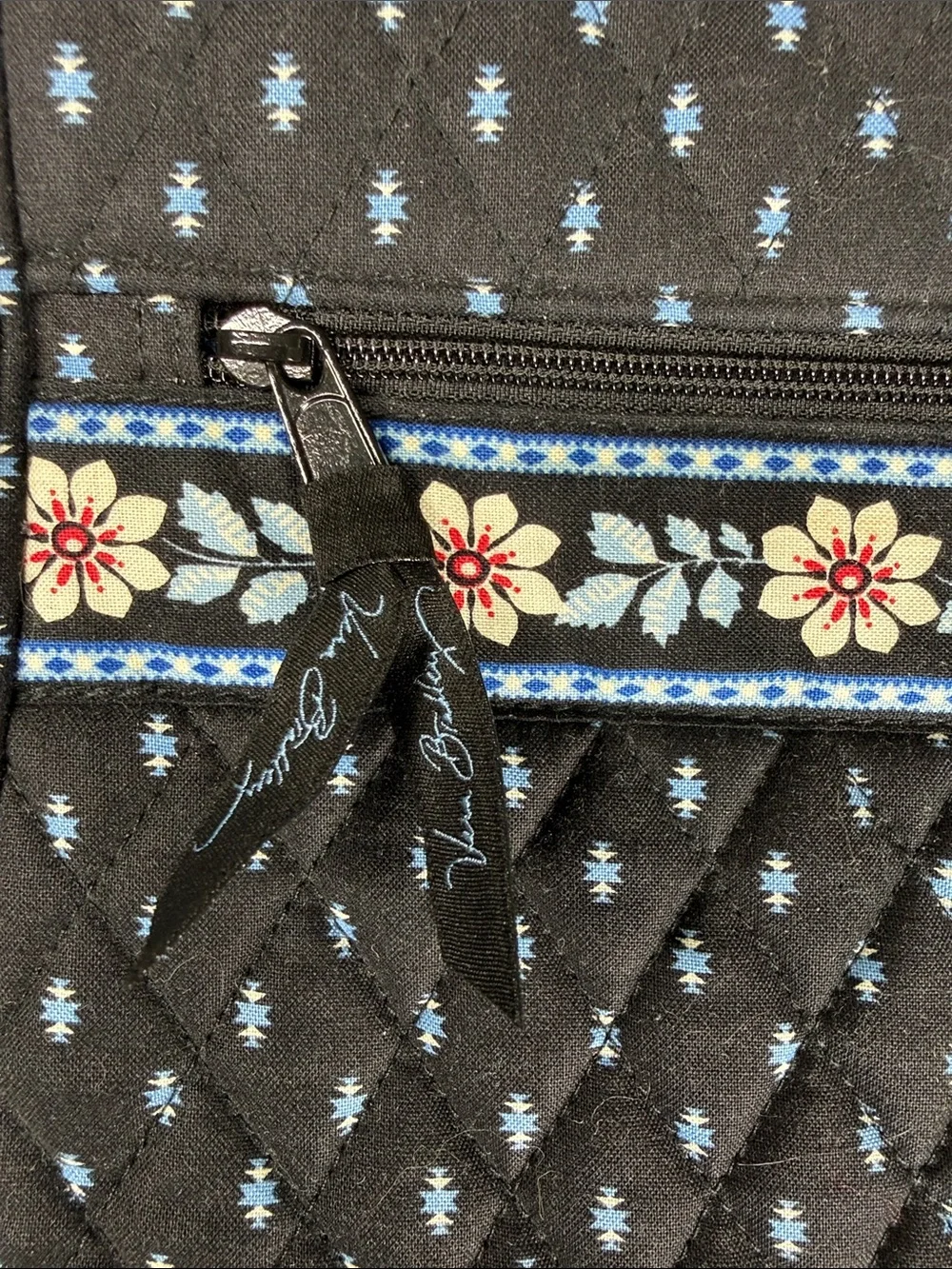 Vera Bradley Metropolitan travel laptop bag in Alpine Black pattern